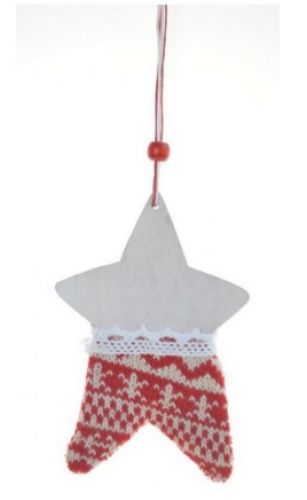 Gwiazdka sweterek - ozdoba świąteczna