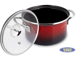 Garnek emaliowany 2,4 z pokrywą