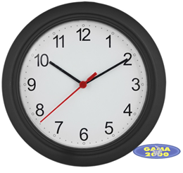 Zegar ścienny biały / czarny 24 cm