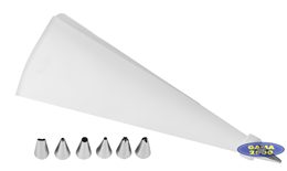 Dekorator do ciast worek + 7 końcówek