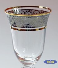 Komplet kieliszków zdobionych ANGELA 185 ml