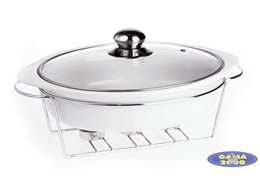 Naczynie owalne z podgrzewaczem (białe) 2,3 L