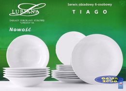 Komplet obiadowy 18 - elementowy TIAGO