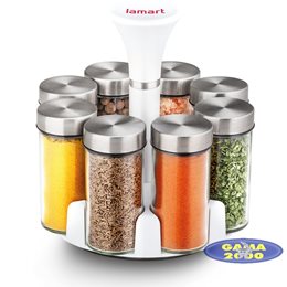 Komplet do przypraw obrotowy 8 el.
