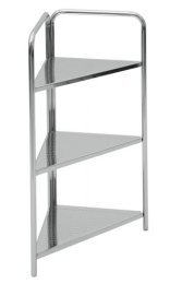 Regał narożny z trzema półkami