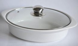 Naczynie owalne z podgrzewaczem (białe) 2,3 L