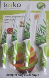 Komplet noży KOKO x 4 sztuki Kolor: czerwony