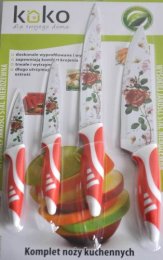 Komplet noży KOKO x 4 sztuki Kolor: czerwony