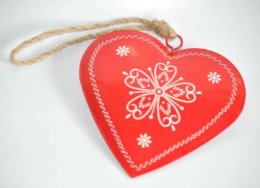 Zawieszka świąteczna metalowa Serce