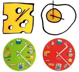 Zegar ścienny - 4 wzory Kolor: biały