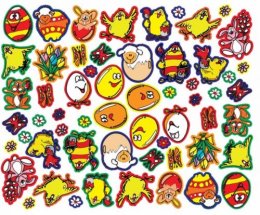 Naklejki świąteczne i 5 barwników