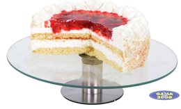 Patera obrotowa szklana na nóżce 30 cm