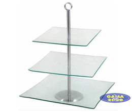 Patera na ciasto 3 - poziomowa kwadratowa