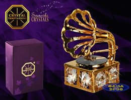 Figurka SWAROVSKI GRAMOFON
