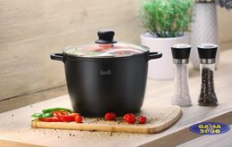 Garnek aluminiowy Berretti Granite 24 cm (wysoki)