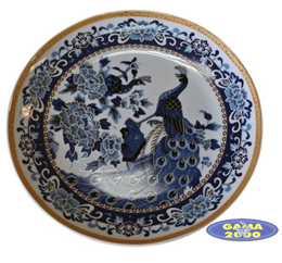 Komplet talerzy deserowych PAWIE niebieski