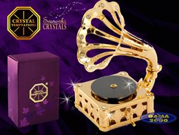 Figurka SWAROVSKI GRAMOFON