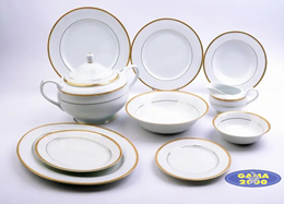 Komplet obiadowy 25 elementowy GOLD