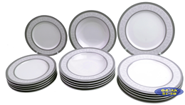 Komplet obiadowy 18 elementowy XIMENA WHITE