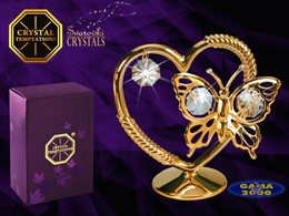 Figurka SWAROVSKI SERDUSZKO Z MOTYLKIEM