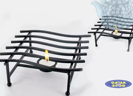 Czarny metalowy podgrzewacz