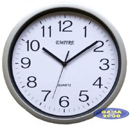 Zegar ścienny 30 cm SREBRNY