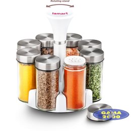 Komplet do przypraw obrotowy 8 el.