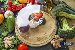 Deska okrągła z kloszem BERRETTI 28 cm