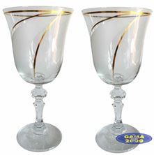 Kieliszki do wina czerwonego GOLD 220 ML