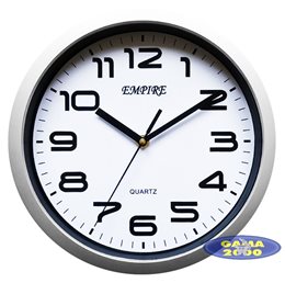 Zegar ścienny 25 cm SREBRNY