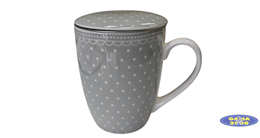 Kubek z zaparzaczem KROPKI