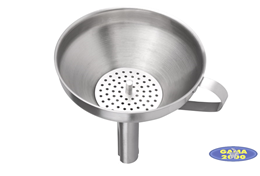 Lejek nierdzewny 10,5 cm z sitkiem