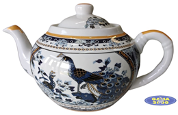 Dzbanek z zaparzaczem PAWIE niebieski