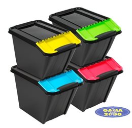 Pojemnik do segregacji śmieci 58 L czerwony