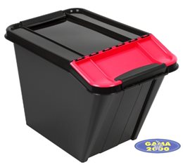 Pojemnik do segregacji śmieci 58 L czerwony