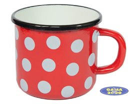 Kubek emaliowany GROCHY 9 cm