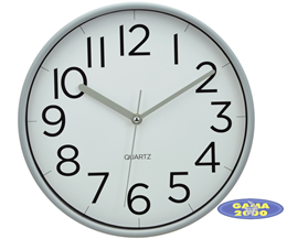 Zegar ścienny szary 30 cm