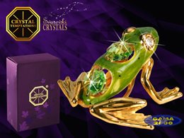 Figurka SWAROVSKI ŻABKA ZIELONA