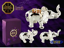 Figurki SWAROVSKI SŁONIKI RODZINKA 3 szt.