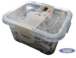 Komplet klamerek 50 sztuk + pojemnik 2 L