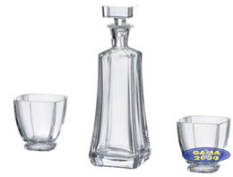 Karafka ze szklankami do whiskey AREZZO BOHEMIA