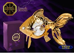 Figurka SWAROVSKI RYBKA ZŁOTA