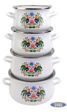 Komplet garnków emaliowanych KOGUCIK