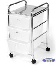 Regał z trzema szufladami