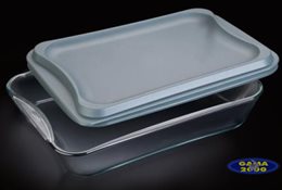 Naczynie żaroodporne 4,4 L (2 pokrywy)