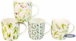 Kubek ceramiczny LIŚCIE MIX 360 ML