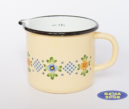 Kubek emaliowany z dzióbkiem 10 cm