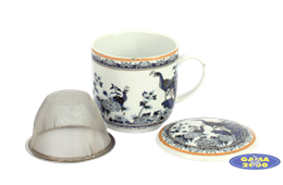 Kubek z zaparzaczem PAWIE niebieski