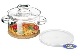 Garnek szklany 2 L z podkładką korkową