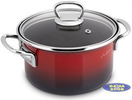 Garnek emaliowany 2,4 z pokrywą